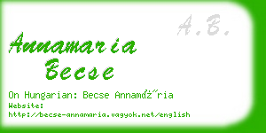 annamaria becse business card